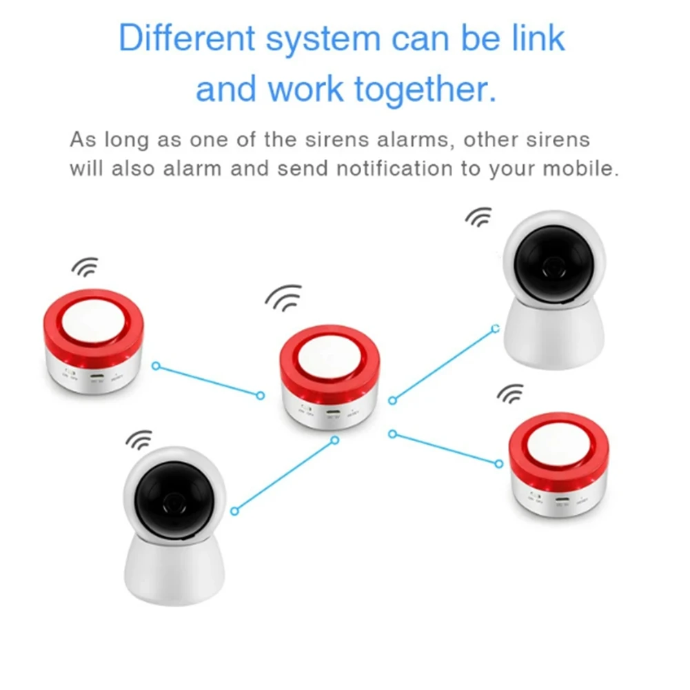 AA60-Tuya Smart Motion Door Window Detection Home Security Alarm System Kit Wifi Burglar Alarm Human Body Detection Sensor
