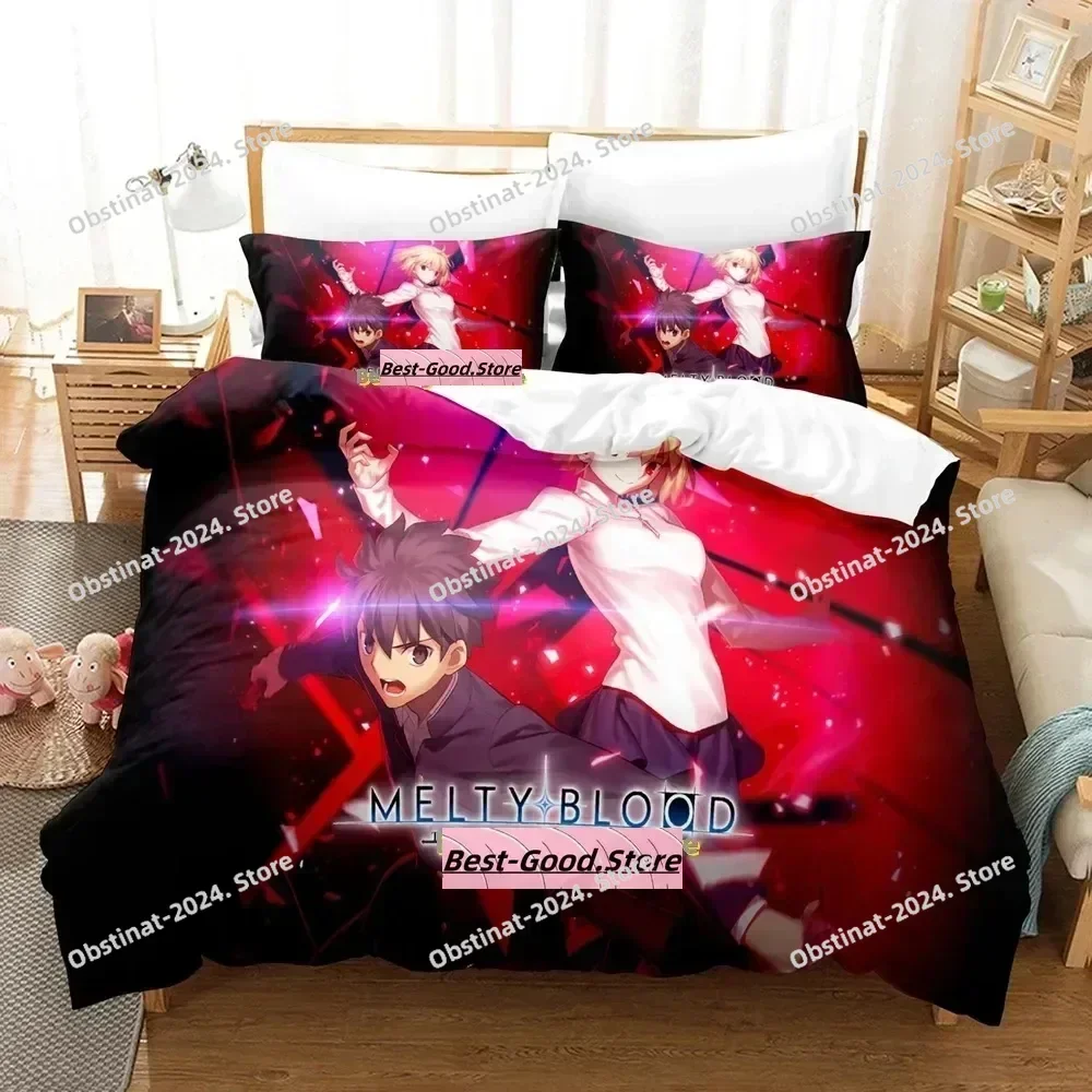 Melty Blood Neco Arc Bedding Set Single Twin Printed Bed Set With Pillowcase Bed Duvet Cover Single Double Queen Super King Size