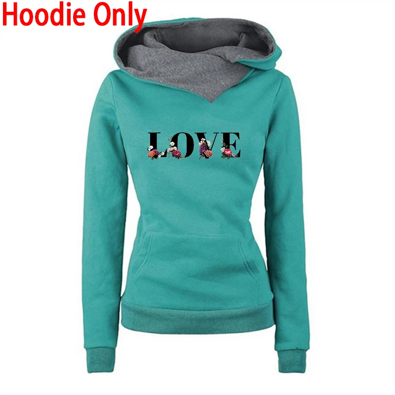 Hochwertiger Damen-Trainingsanzug mit Liebesdruck, lässiger Kapuzenpullover, Sweatshirts, Outdoor-Sport-Joggingkleidung, Herbst-Winter-Mode, Sportbekleidung – Detail 9