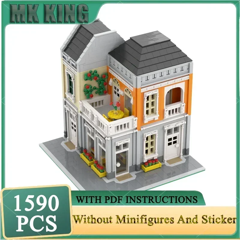 

Модель магазина оборудования Moc, строительные кирпичи, город, вид на улицу, модель, технология, модульные блоки, подарки, рождественские игрушки, набор «сделай сам», сборка