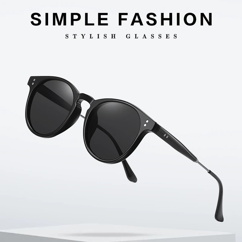 

MIZHO Anti-Reflective Driving Sunglasses Women Polarized Blue Fashion Oval Small Frame Male Eyewear Plastic Titanium Glasses