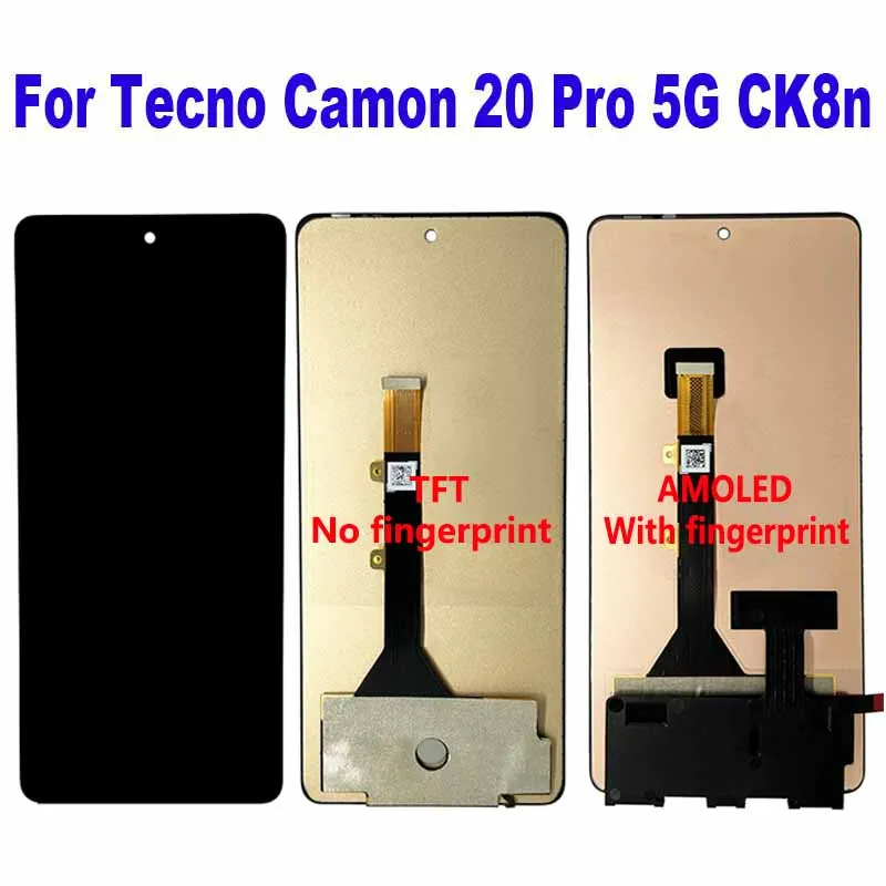 For Tecno Camon 20 Pro 5G CK8n LCD Display Touch Screen Digitizer Assembly For Tecno Camon 20 Pro 5G