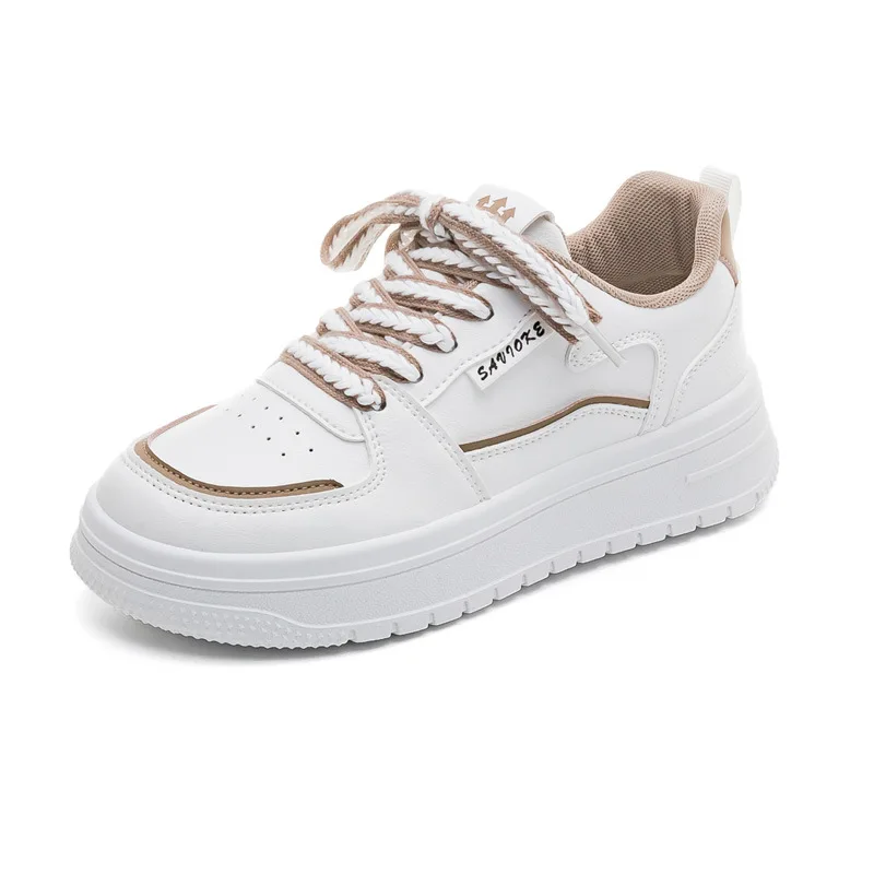 Baskets de Course à Plateforme pour Femme, Chaussures de Tennis, de Marche, Épaisses, Blanches, Décontractées, à Enfiler, Canisées, 2023