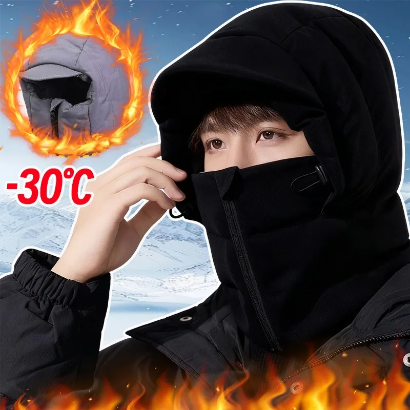 

Hat for Man and Woman Winter Aviator with Built in Earmuffs Fleece Lining for Cycling Skiing Outdoor Activities Cold Weather