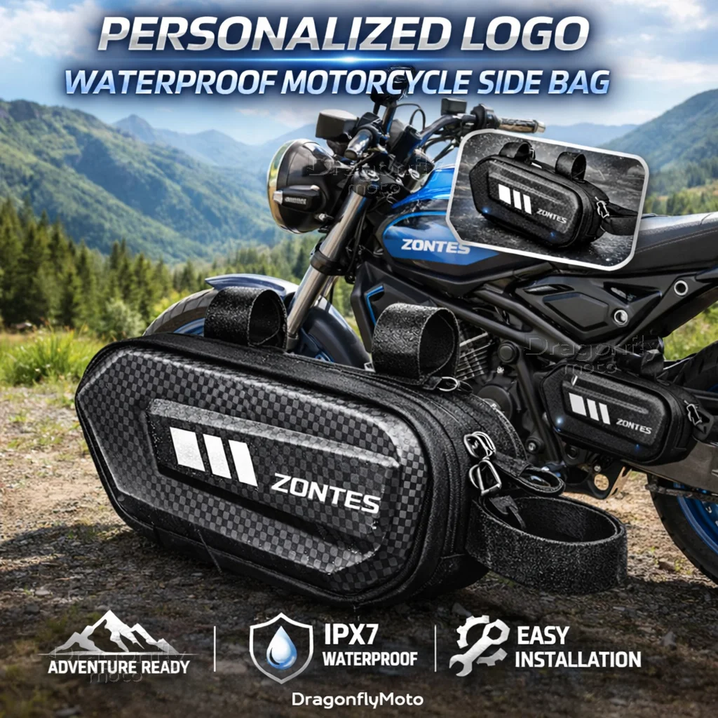 

For Zontes G1 125 ZT125 G1 ZT125U ZT310X ZT310R Motorcycle Side Bag Personalized Logo Waterproof Hard Shell Saddlebag
