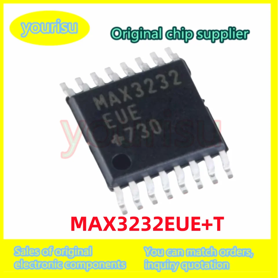 1-100Pcs/Lot Original product MAX3232EUE+T MAX3232E MAX3232 MAX3232EUE TSSOP-16 RS232 transceiver IC chip