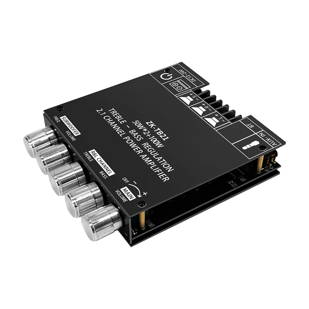 Мини-модуль аудиоусилителя 2x50 Вт плюс 100 Вт с Bluetooth 5.0 и подавлением помех AM для динамиков DIY