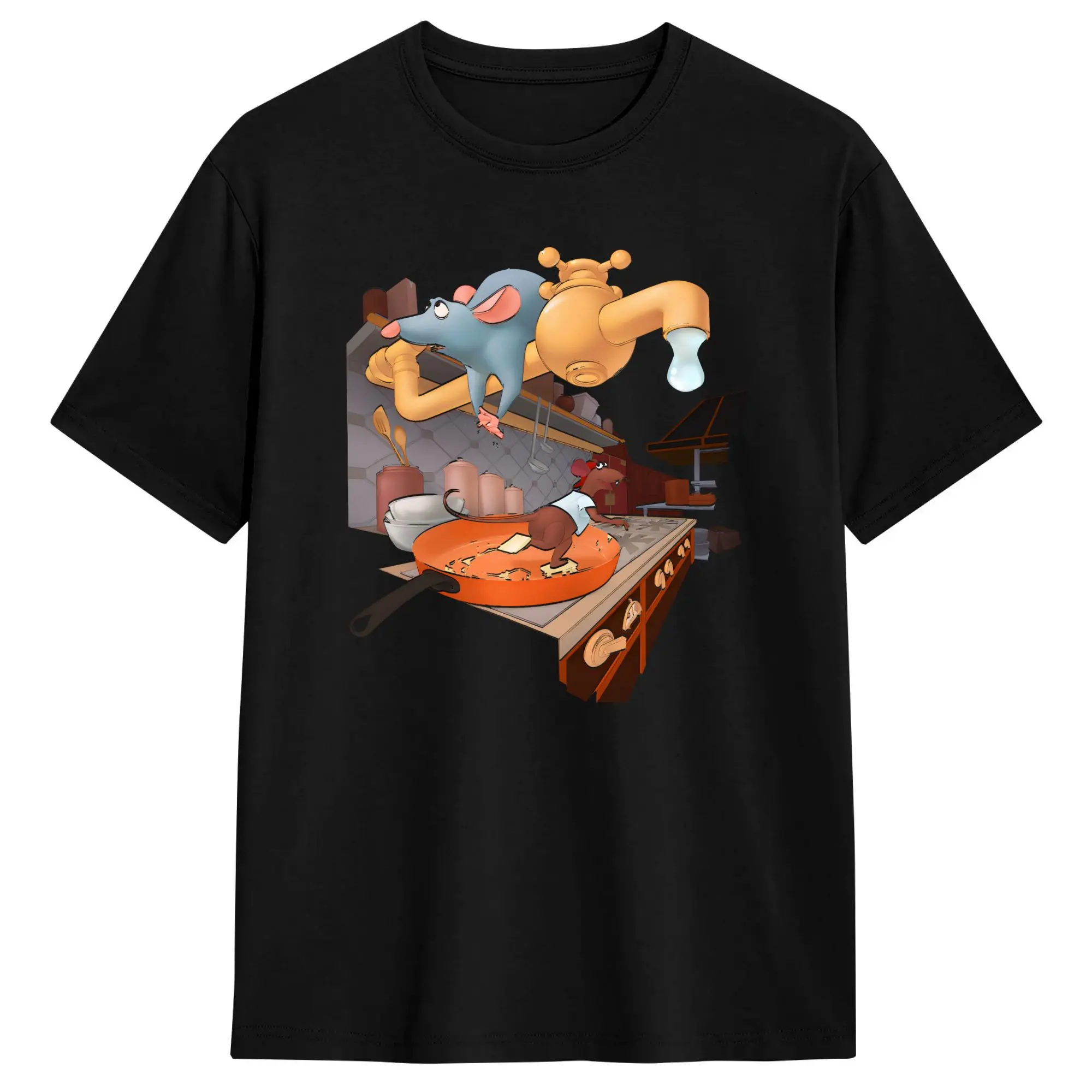 Two of a Kind Men's T Shirts Ratatouilles Humor Tee Shirt Short Sleeve O Neck T-Shirt Pure Cotton Gift Idea Clothes