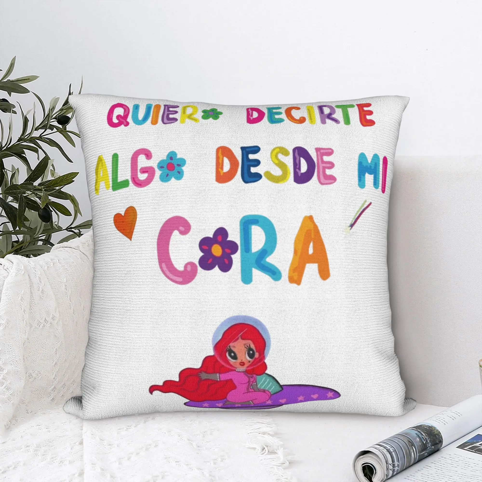 MERCURIO KAROL G LYRICS TOUR Pillowcase Printing Polyester Cushion Cover Decorations  Pillow Case Cover Chair Zippered 45*45cm