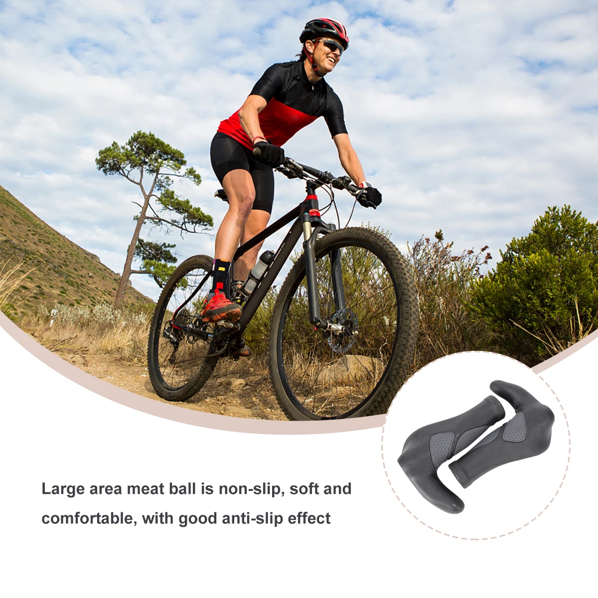 

Anti-Slip Handlebar Sleeve For Mountain Bike Ergonomic Pvc Grip Shock Absorbing Cycling Accessory Handlebar
