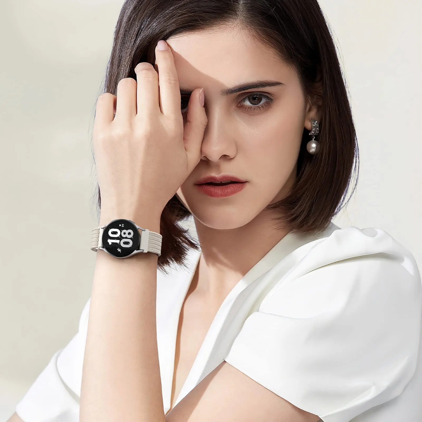 20mm Strap for Samsung Galaxy Watch 6/5/4 40mm 44mm/4 6 Classic 47mm 43mm 46mm 42mm Stretchy Braided Nylon 5 pro 45mm/Active 2 image 4
