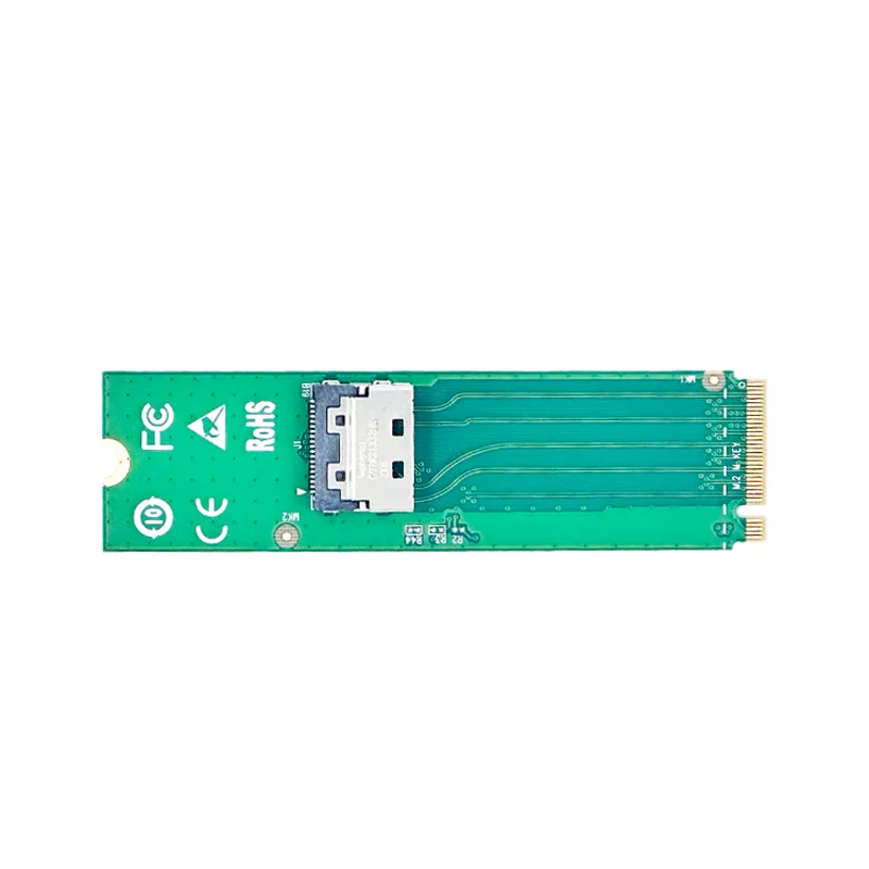 PCIe5.0 x4 M.2 M Key to MCIO 4i 1*NVMe SSD Adapter Card
