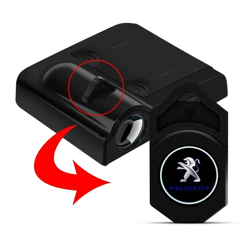 Car Door Welcome Laser Led Projector Logo Light Wireless For Peugeot HX1 Partner 3008 4008 2008 5008 4007 6008 Wheel Center Caps