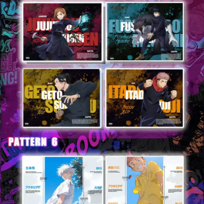 Wholesales Jujutsu Kaisen Collection Cards Rika Creative Screen Folding A4 Art Board Playing Set Anime Games Trading Cards