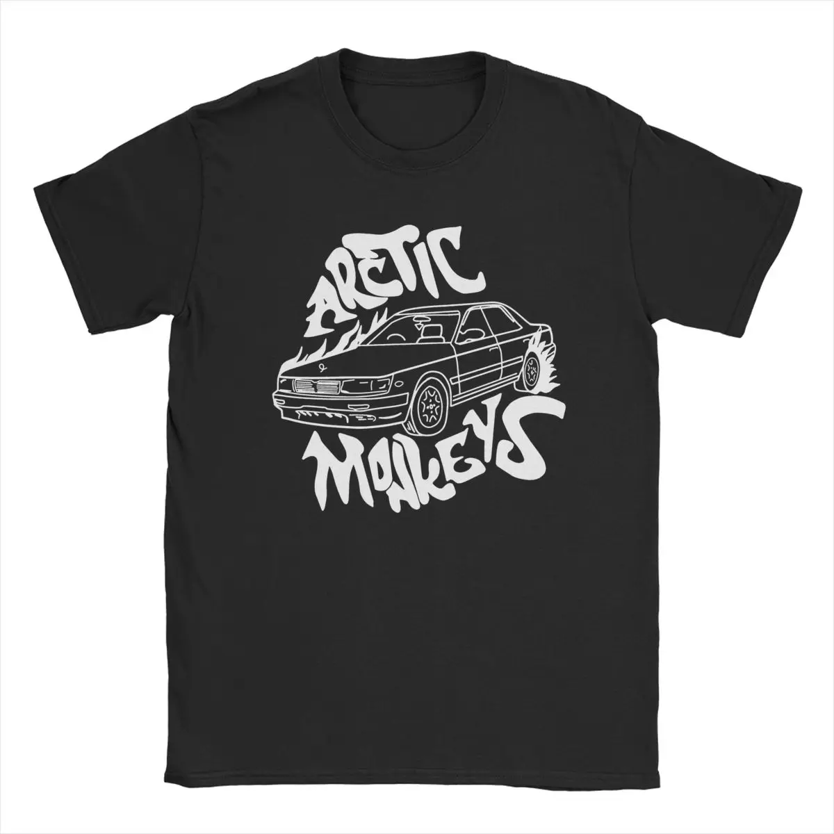 Men's T-Shirt Rock Band Arctic Monkeys Novelty 100% Cotton Tees Short Sleeve T Shirt Crew Neck Clothes Plus Size