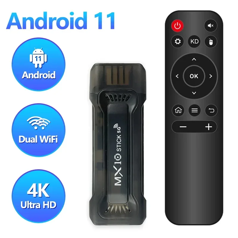 

Mini TV Stick Android 11 Bluetooth 5.0 wifi Smart TV Box 4K HDMI Adapter Quad Core ARM Cortex A53 1GB 8GB Support 2.4G&5.8G