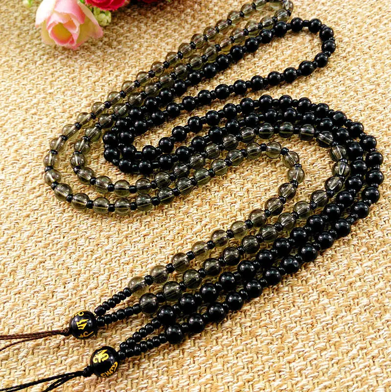 2pcs Hand Knited Necklace silk thread knot cord  beads For Pendant-Mantra bead