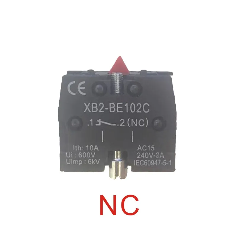 10pcs XB2 Push Button Switch ZB2 BE102C (NC) Contact Module ZB2 BE101C (NO) Pushbutton Joystick Switch Hoist Crane 10A 415V-600V