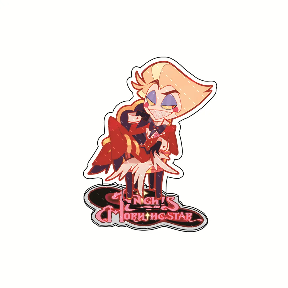 Anime Merchandise: Hell's Hotel Acrylic Sticker Stand 10cm Charli Morning Star Vicky Alarost Figurine Gacha Gift