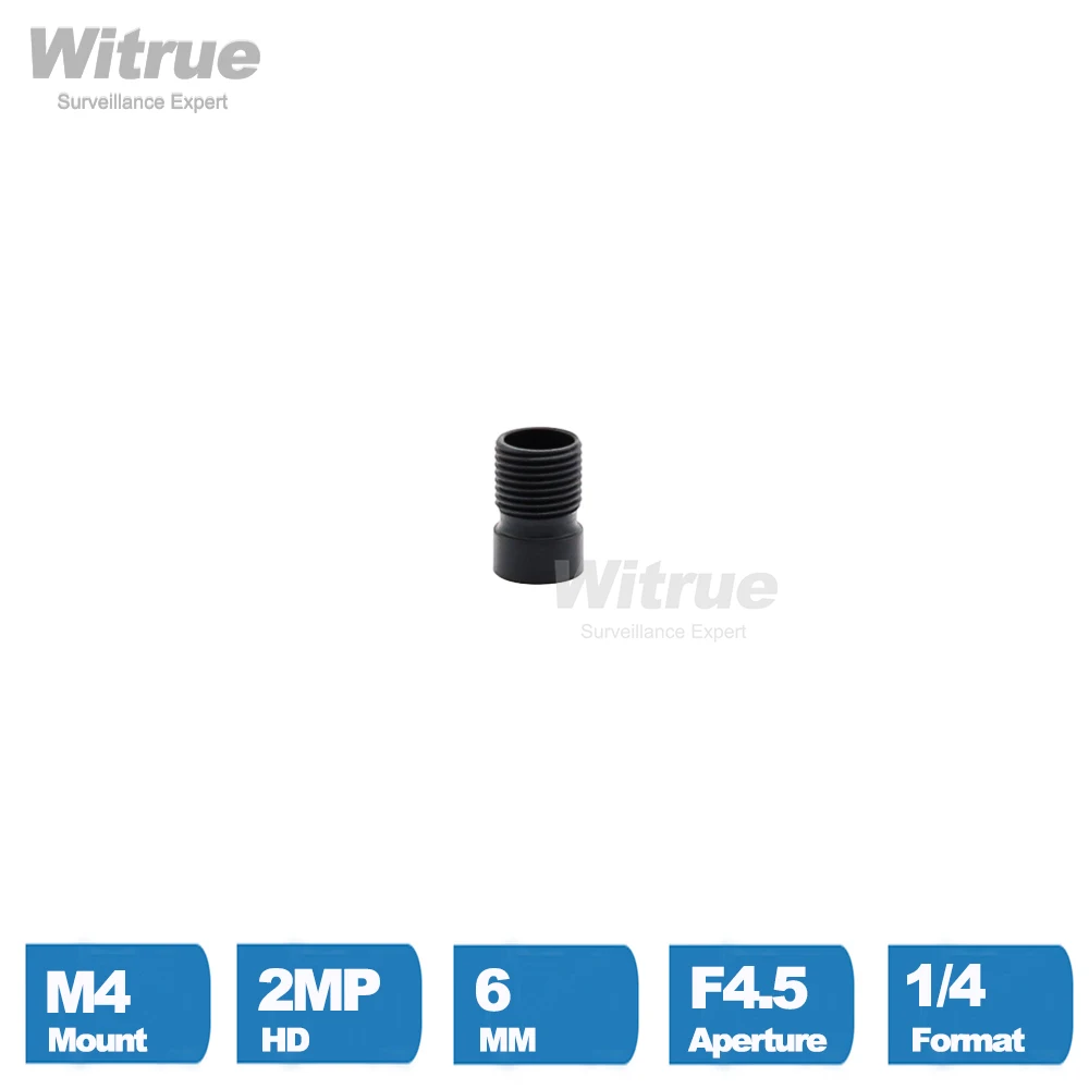 Witrue Pinhole Lens M4 X P0.35 Mount 6MM F4.5 1/4 for Endoscope Camara Security Cam
