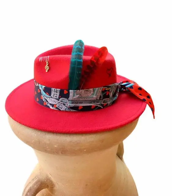 Handgenähte Fedoras-Mütze, unregelmäßige einfarbige Mütze, verstellbare Unisex-Mütze, Fedora-Filzhut, Jazz-Herbst-Winter-Mütze, Serpla Forecro – Detail 14