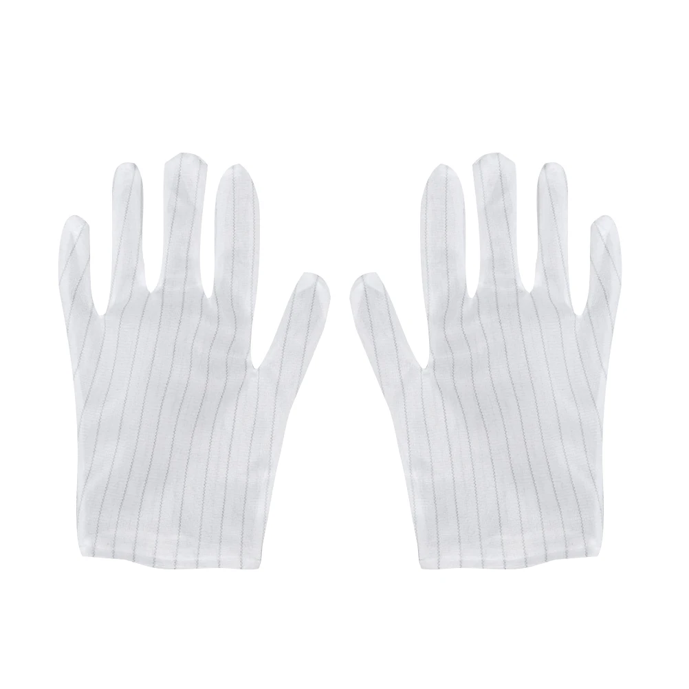 

10 Pair AntiStatic Gloves Material Lightweight ESD Protection Factory Workshop Five Fingers Men Women Dust Proof Soft