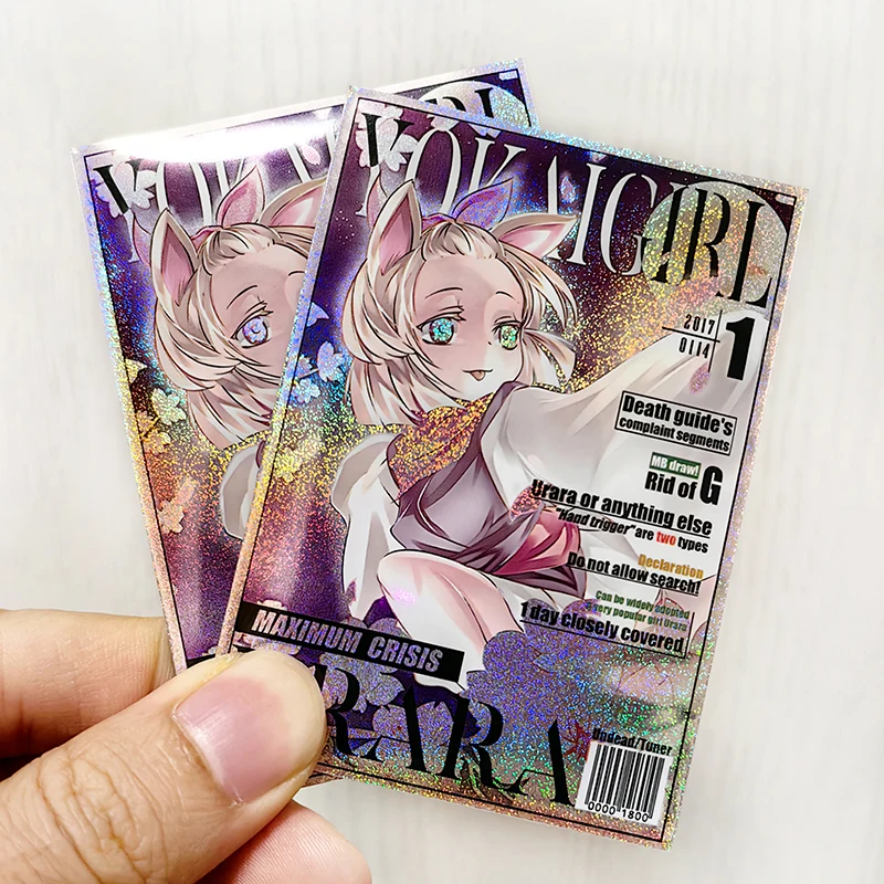 50Pcs/Set 63*90mm Anime Game YuGiOh OCG Flash Card Sleeve Floowandereeze Sky Striker Ace Dragonmaid Collectibles Gift Toys