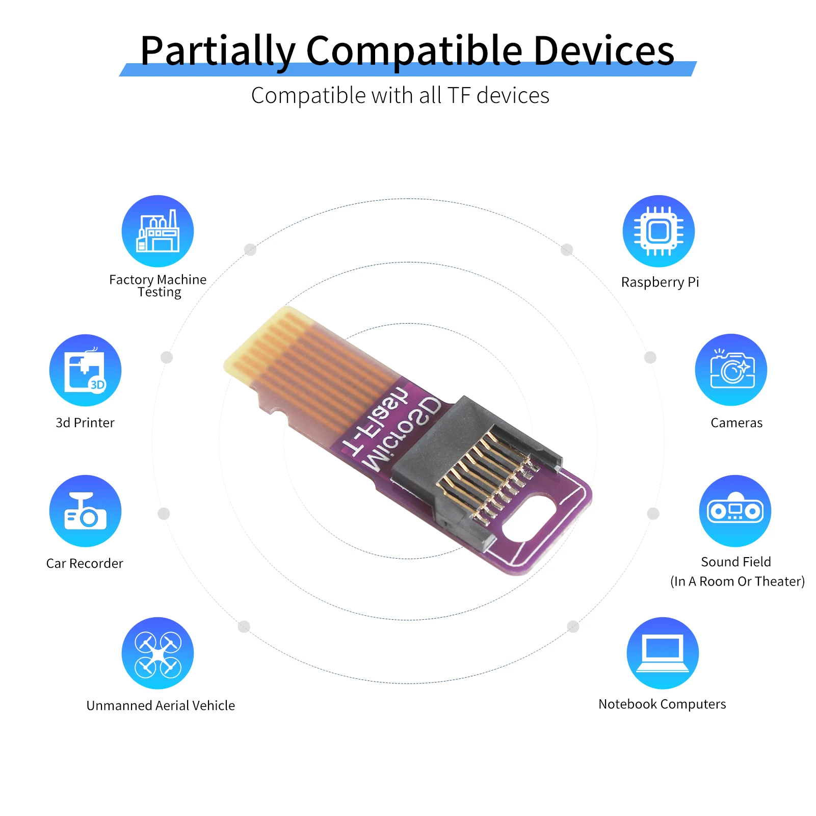 Micro SD TF Memory Card Kit Male to Female Extension Adapter Extender Test Tools PCBA Connector For Mobile computer MP3 MP4 GPS