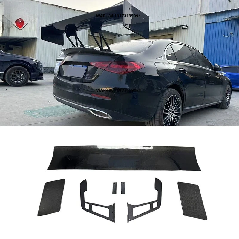 

Style Universal Wing for C-Class W205 C63 Rear Spoiler Body Kit Car Auto Parts Accessories