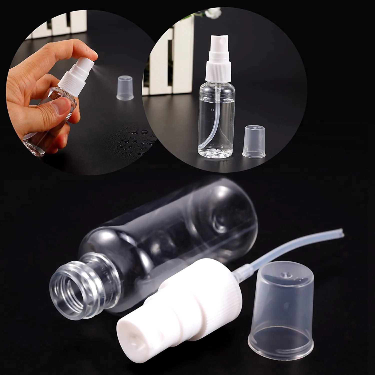 AYMR-20 Pcs 30Ml Travel Spray Bottle Set, Plastic Refillable Spray Bottle, Atomiser Spray Bottle, Fine Mist Spray Bottle