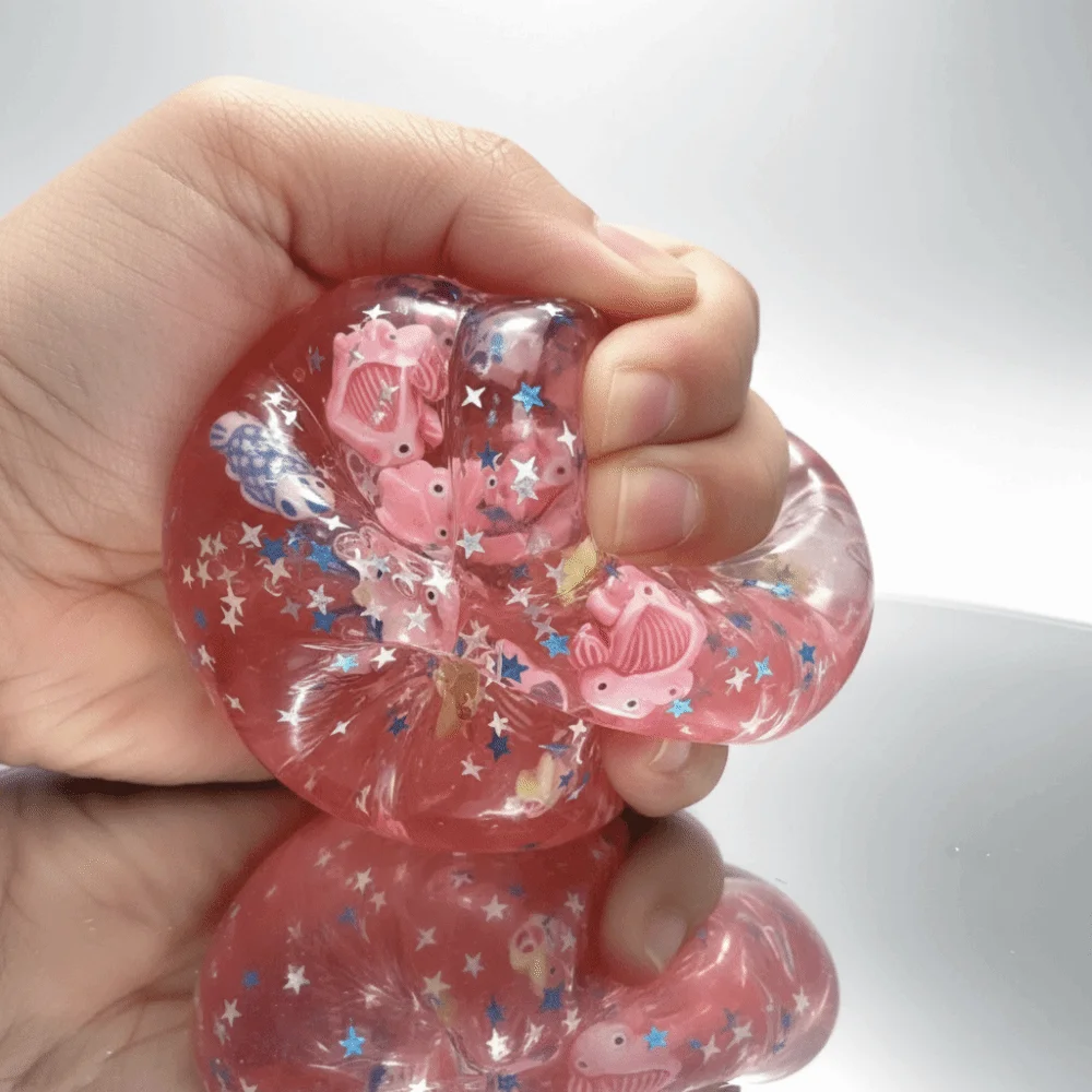Squishy Ball Shell Squishy Toy Slow Rising Slow Rebound Sensory Toy Colorful Ocean Style Fidget Toy Party Gifts