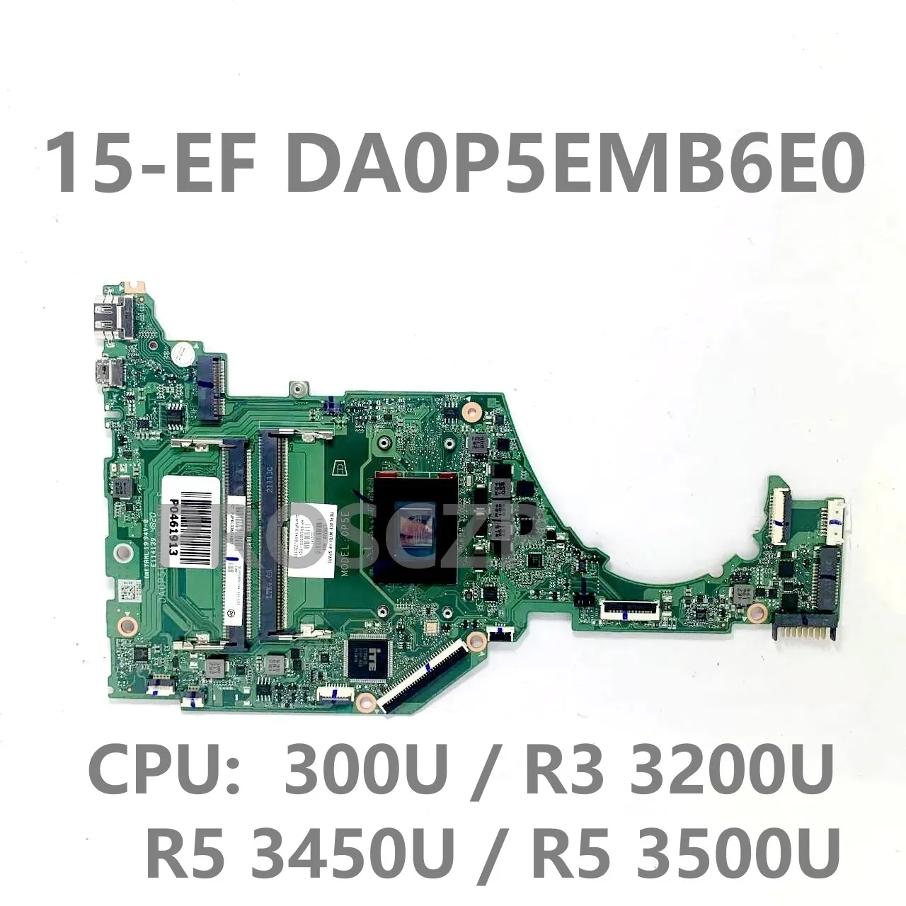 Mainboard L78722-601 L78723-001 For HP 15-EF DA0P5EMB6E0 With 300U/R3 3200U/R5 3450U/R5 3500U CPU Laptop Motherboard 100% Tested