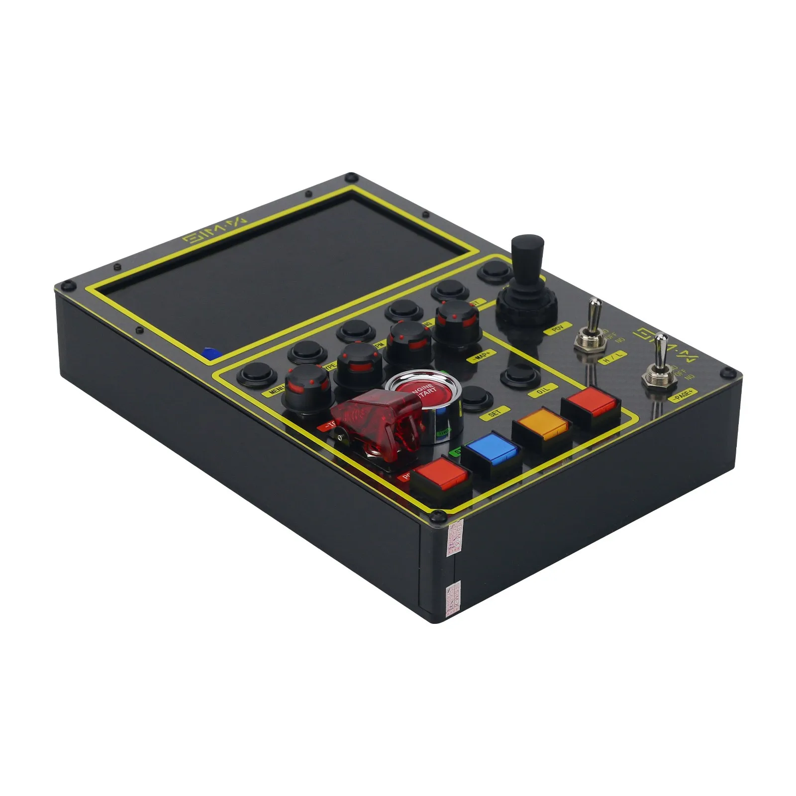 SIMX Sim Racing Button Box Nuovo schermo secondario per PC simulatore con LCD da 7 pollici per Simagic Fanatec