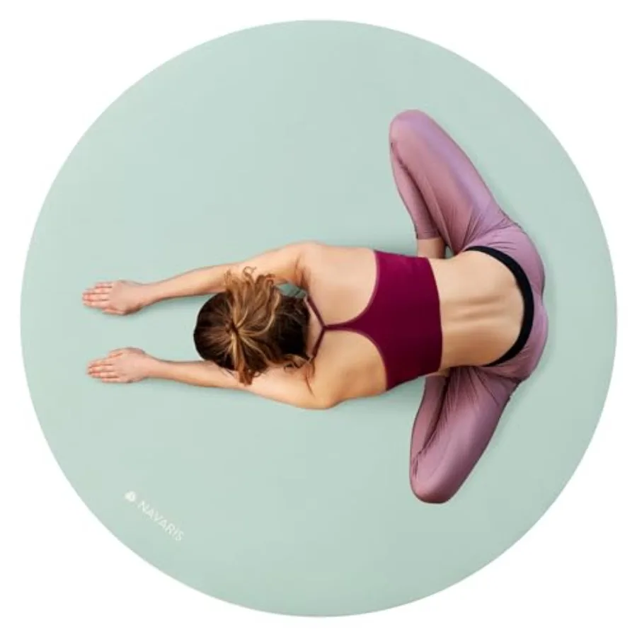 

Round Yoga Mat - 47" Diameter Circular Exercise Mat 1/4" Thick - Non-Slip Mat for Cardio, Workout, Fitness, Tai Chi, Meditation