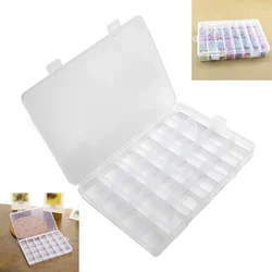 1pc24Grids Transparent Plastic Storage Box Rings Beads Pills Fishing Gear Cosmetics Jewelry Sundries Medicines Storage Container