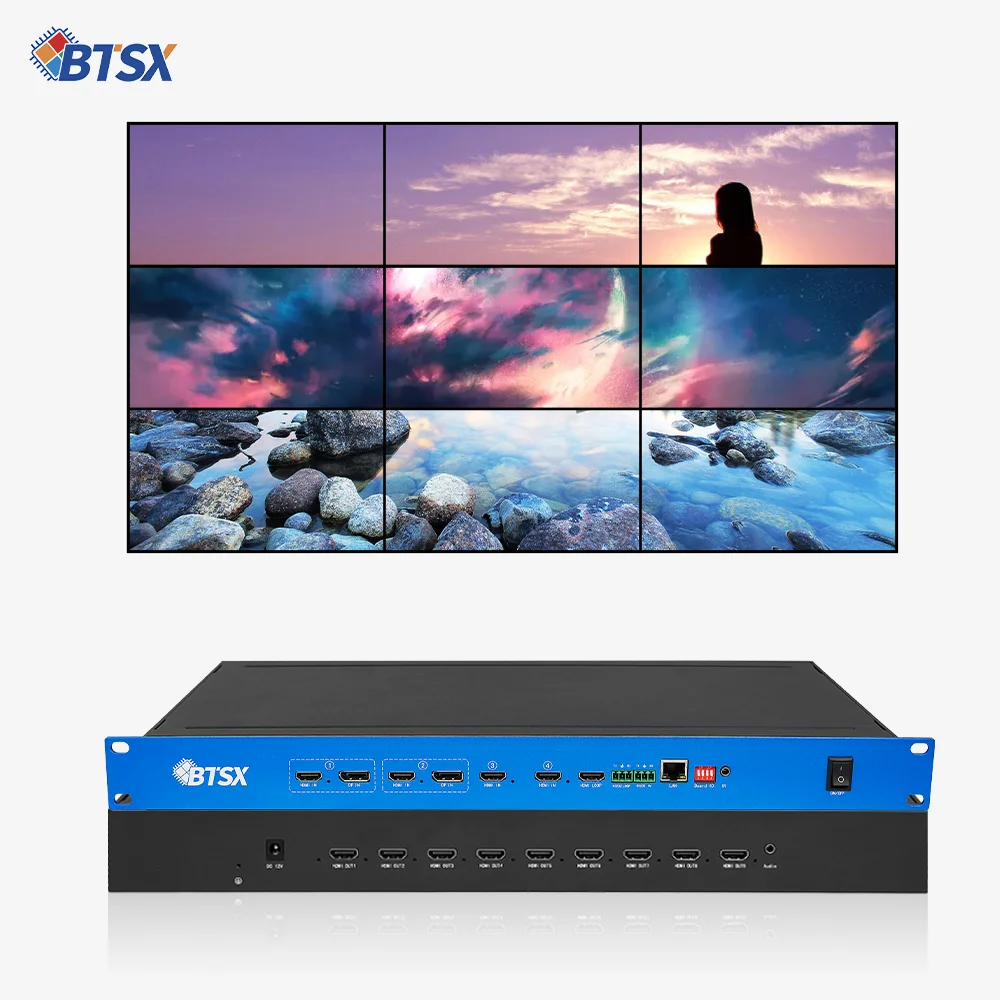 

Seamless Switching Overlay PIP POP 9*1 8*1 7*1 4 Inputs 9 Outputs Video Wall Controller 4*1 5*1 2*2 3*3 1*9 1*8 Video Processor