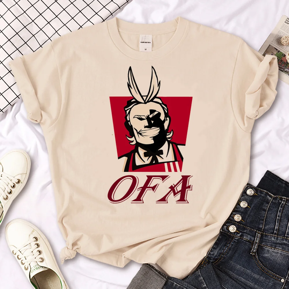 All Might t shirt women harajuku Japanese top female designer 2000s clothes