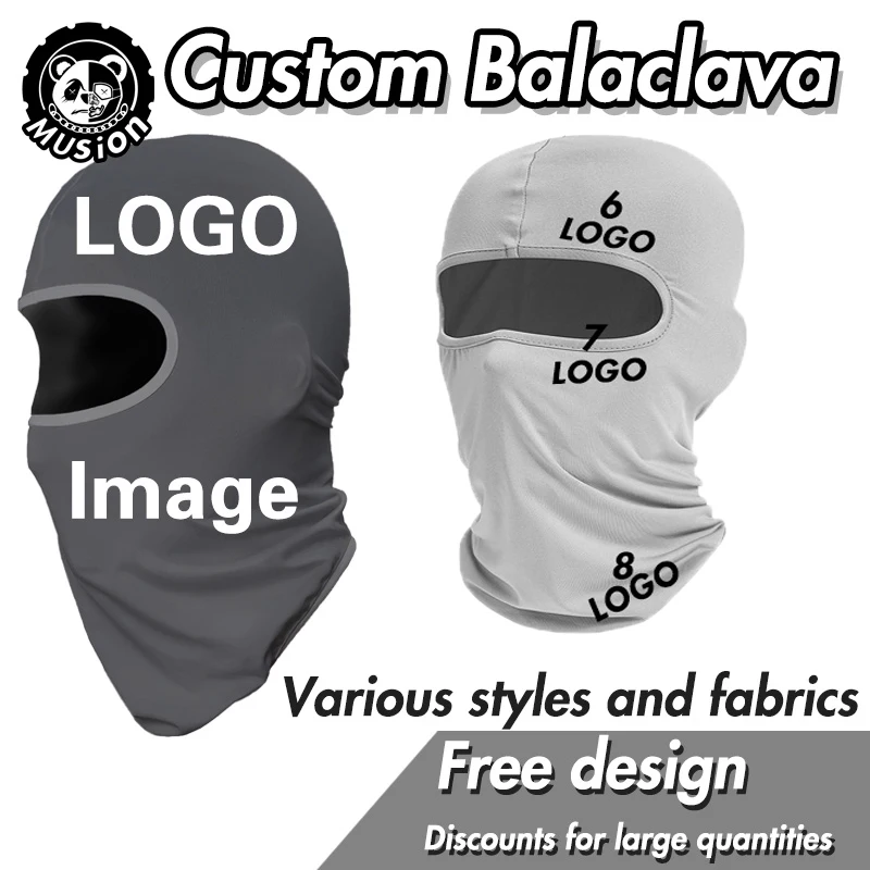 Musion Customized Full Mask Bandana Mask Company Logo Slogan Custom