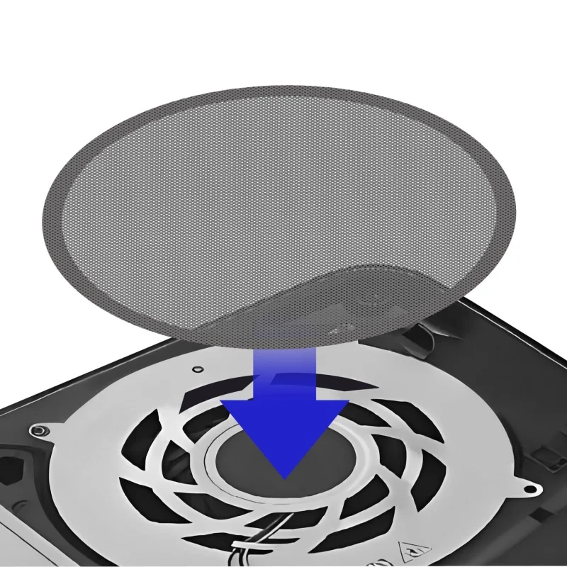 Für PS5 Slim /PS5 Pro Staubnetzfilter und Lüfter Staubdichte Abdeckung Anti-Staubschutz für Playstation 5 Slim/Pro Spielzubehör – Detail 10