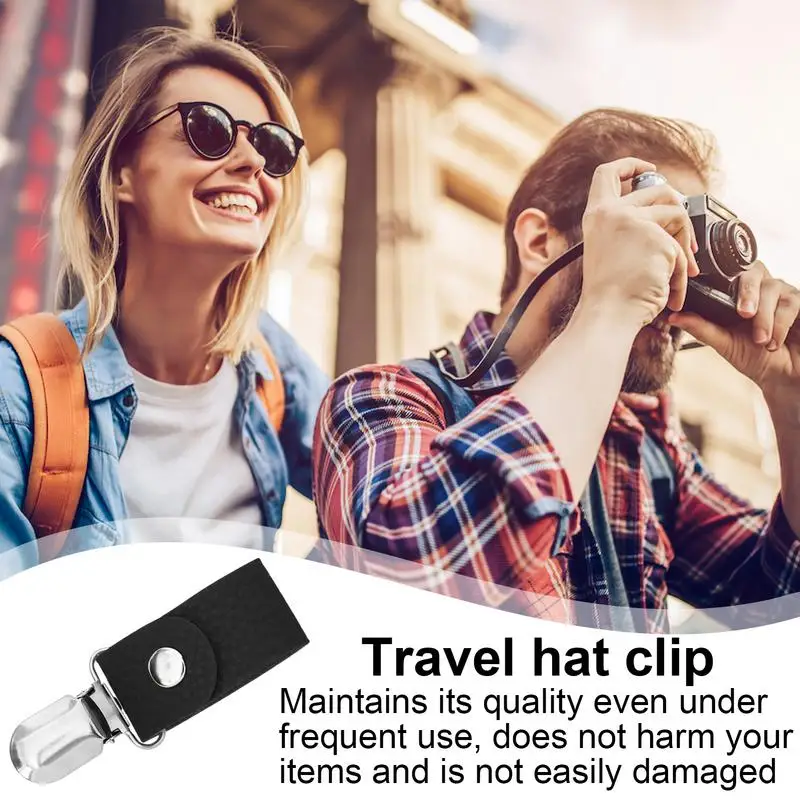 Hat Clip For Travel On Bag PU Leather Cap Holder Outdoor Hat Companion Multifunctional Duckbill Hat Clip For Purse Luggage