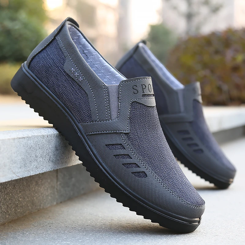 Herren Slip-On Canvas Freizeitschuhe 2026 Herbst-Trend Atmungsaktive Leichte Rutschfeste Flache Loafer Komfortable Alltagsschuhe zum Gehen – Detail 12