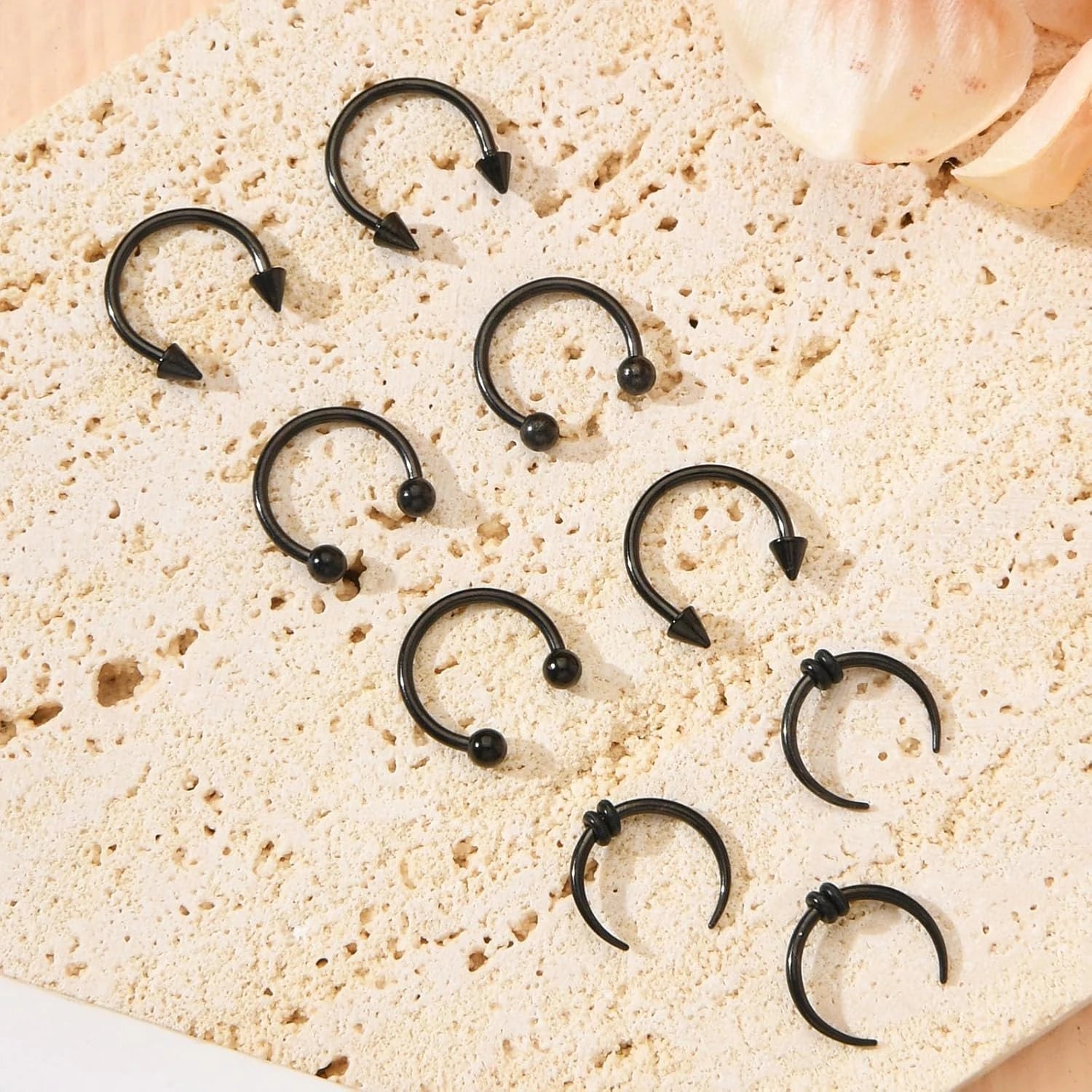 15Pcs Set Septum Nose Rings wi - Body Jewelry Replacement Ball ulasan dan harga