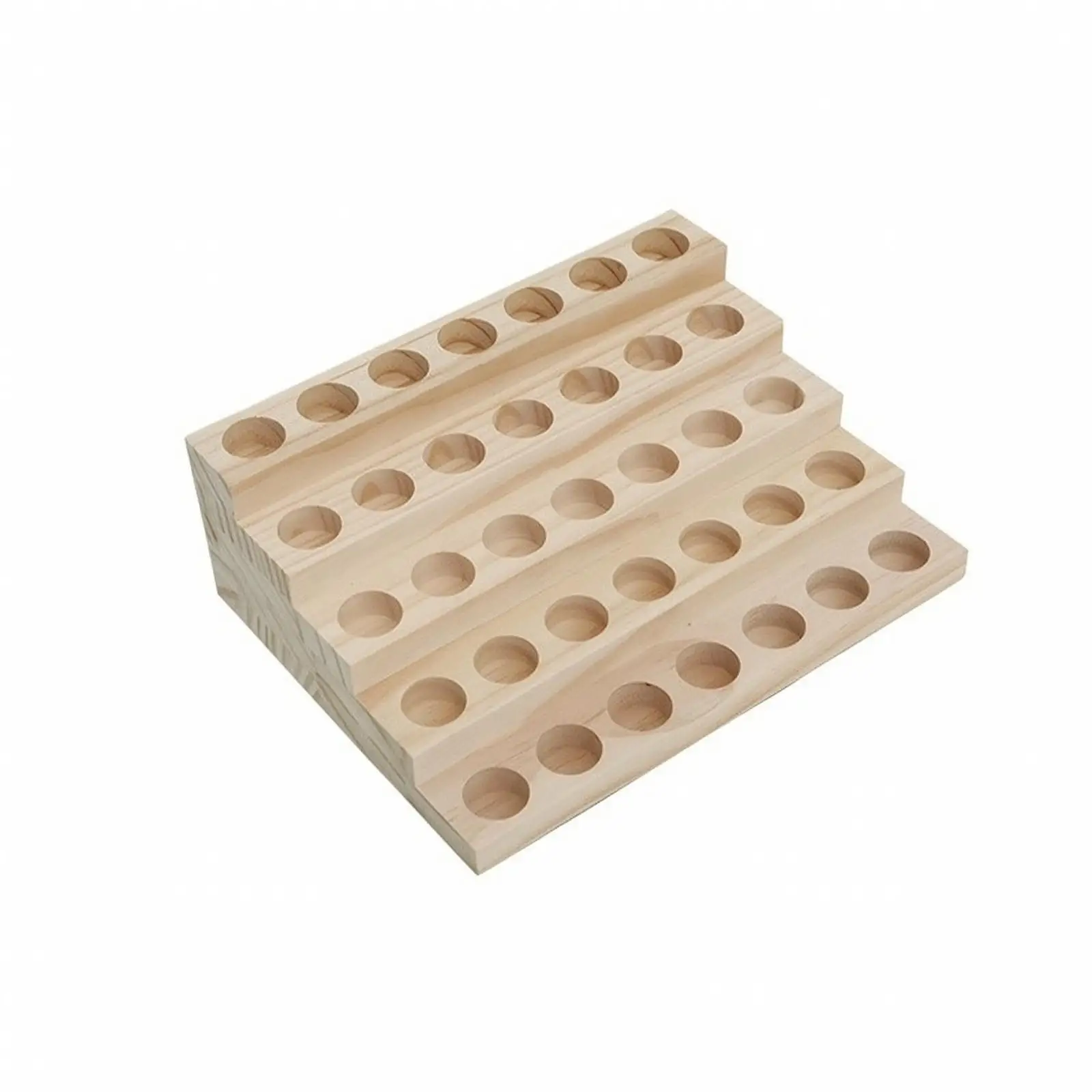 Essential Oil Display Rack Tiered Essential Oil Rack Wooden Bottle Display Desktop Space-Saving for Aromatherapists, Vanity