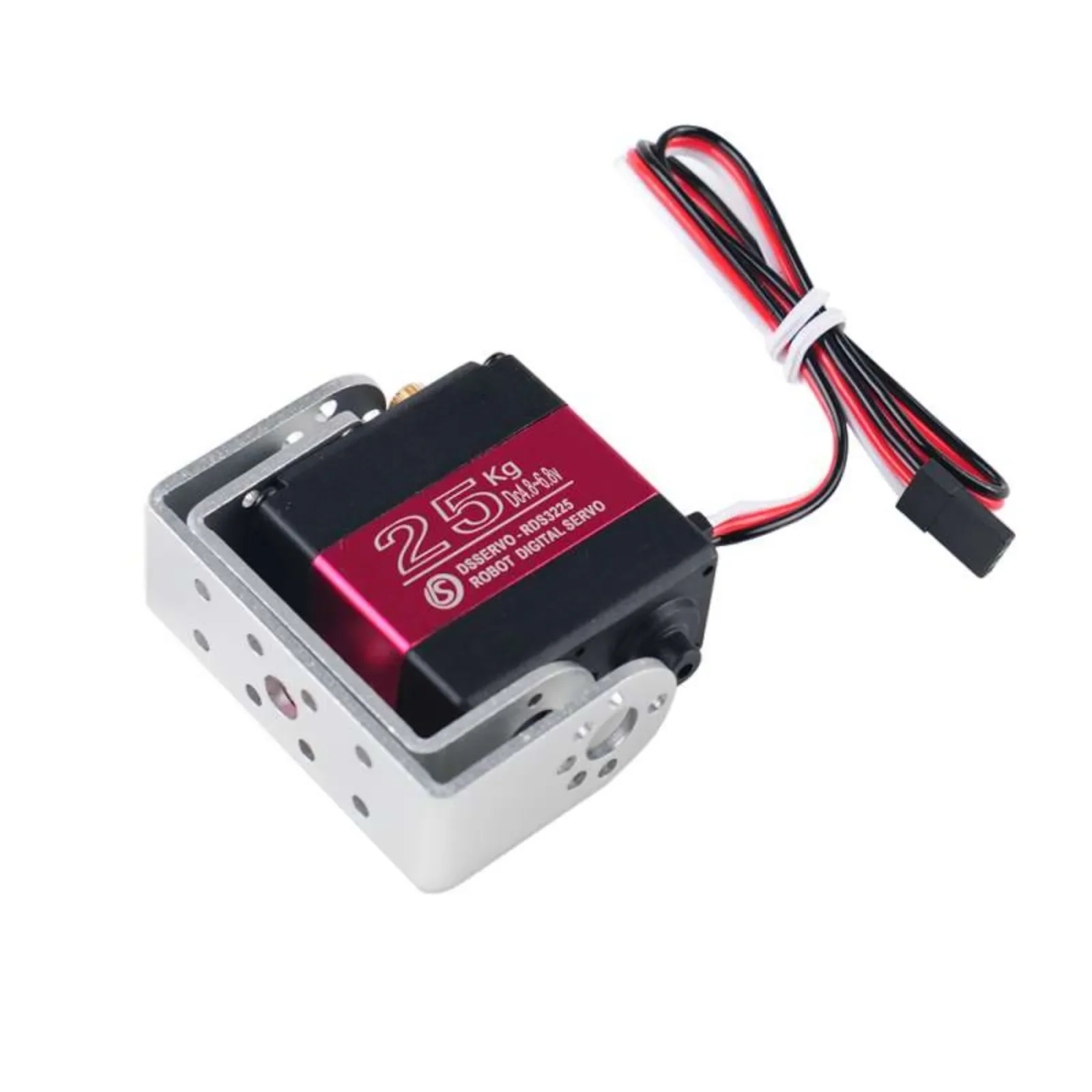 DIYmall 4 Sets RDS3225 25KG Digital Servo 6V Full Metal Gear 180/ 270 Degree Double-shaft Waterproof IP66 Robotic Servo Motor