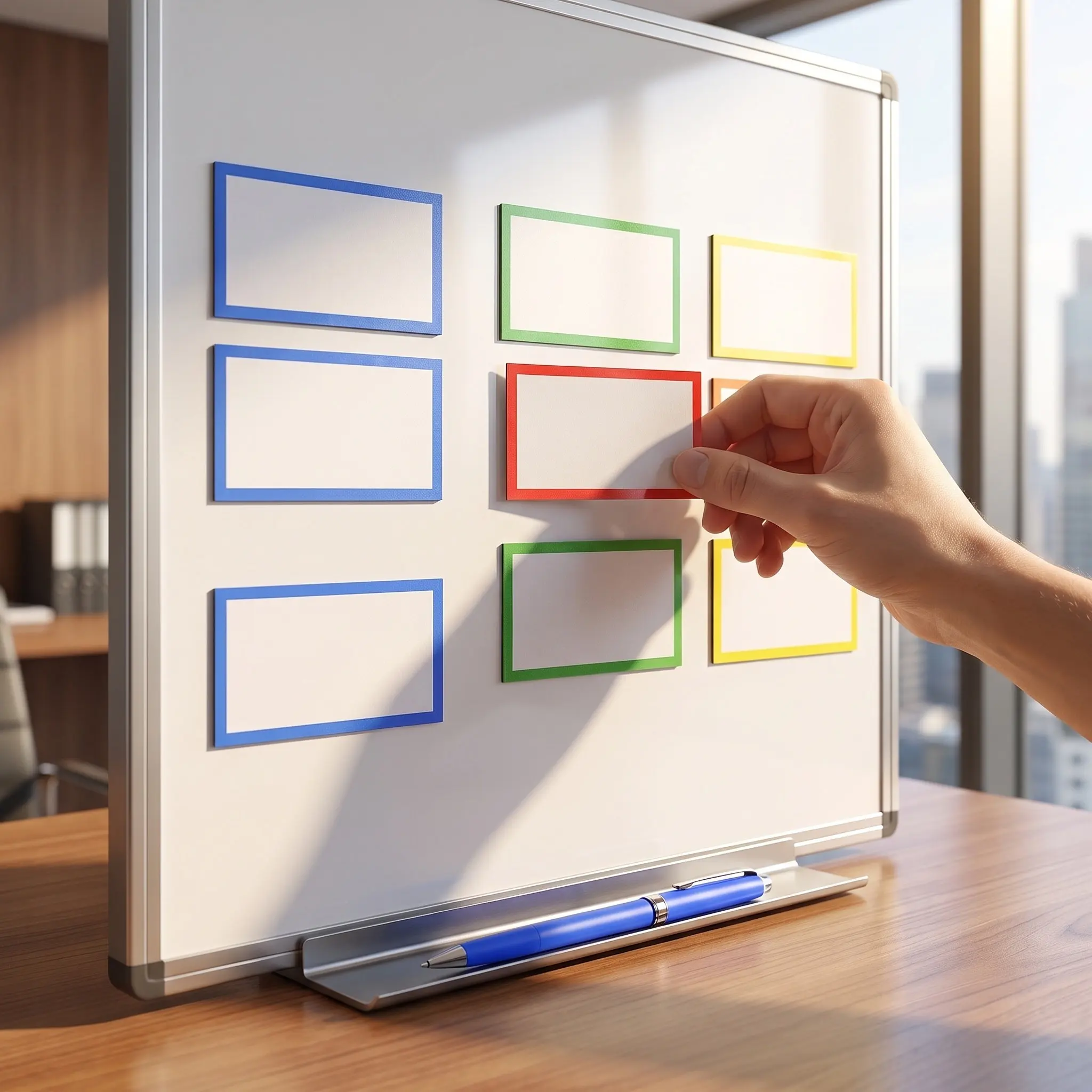 48pcs Dry Erase Magnet Labels – Reusable Blank Magnetic Name Plates for Whiteboard, Classroom & Refrigerator