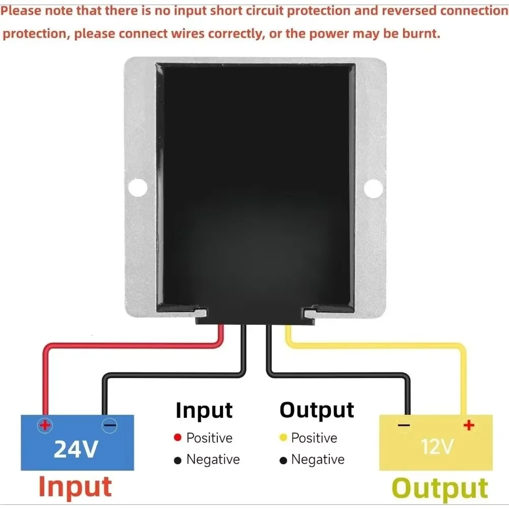 DC 24V Step Down to 12V 30A 360W Converter Voltage Regulator Reducer Buck Transforme For Buses large trucks motors solar power