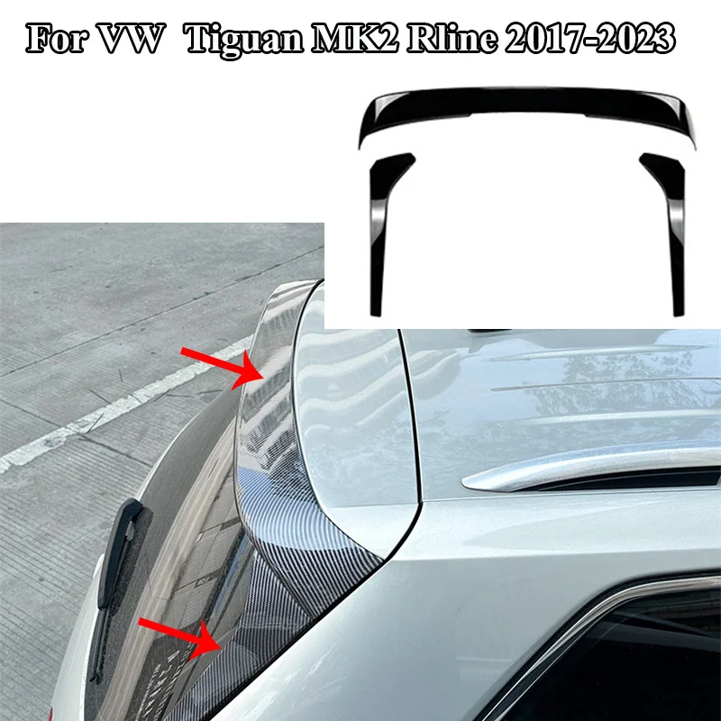 

Rear roof Trunk top Spoiler Window Spoiler Side Canard Air Cover 2017-2023 For VW Tiguan MK2 Rline Tail Tailgate Splitter Lip