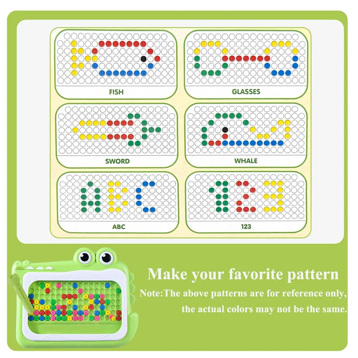 Montessori Game Toys New Kids Magnetic Beads Doodle Board with Puzzle Pen  Drawing for Children  Education Gift