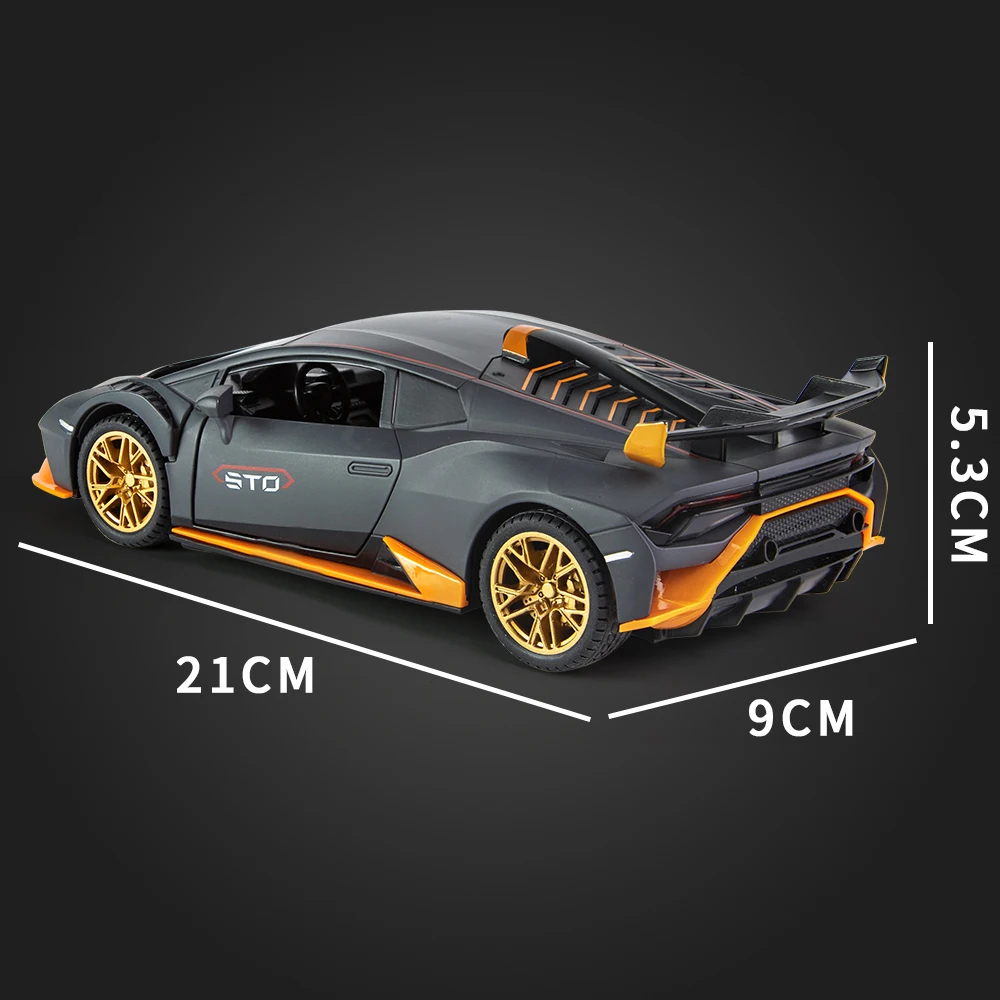Modelo de Supercarro Lamborghini Huracan STO V10 em Escala 1:24