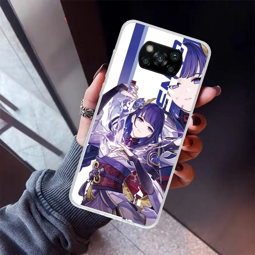 Funda de teléfono de impacto Genshin de Anime para Xiaomi Poco X6 X5 X4 X3 Nfc F6 F5 Pro F4 Gt F3 F2 F1 M5S M4 M3 5G, funda suave estampada